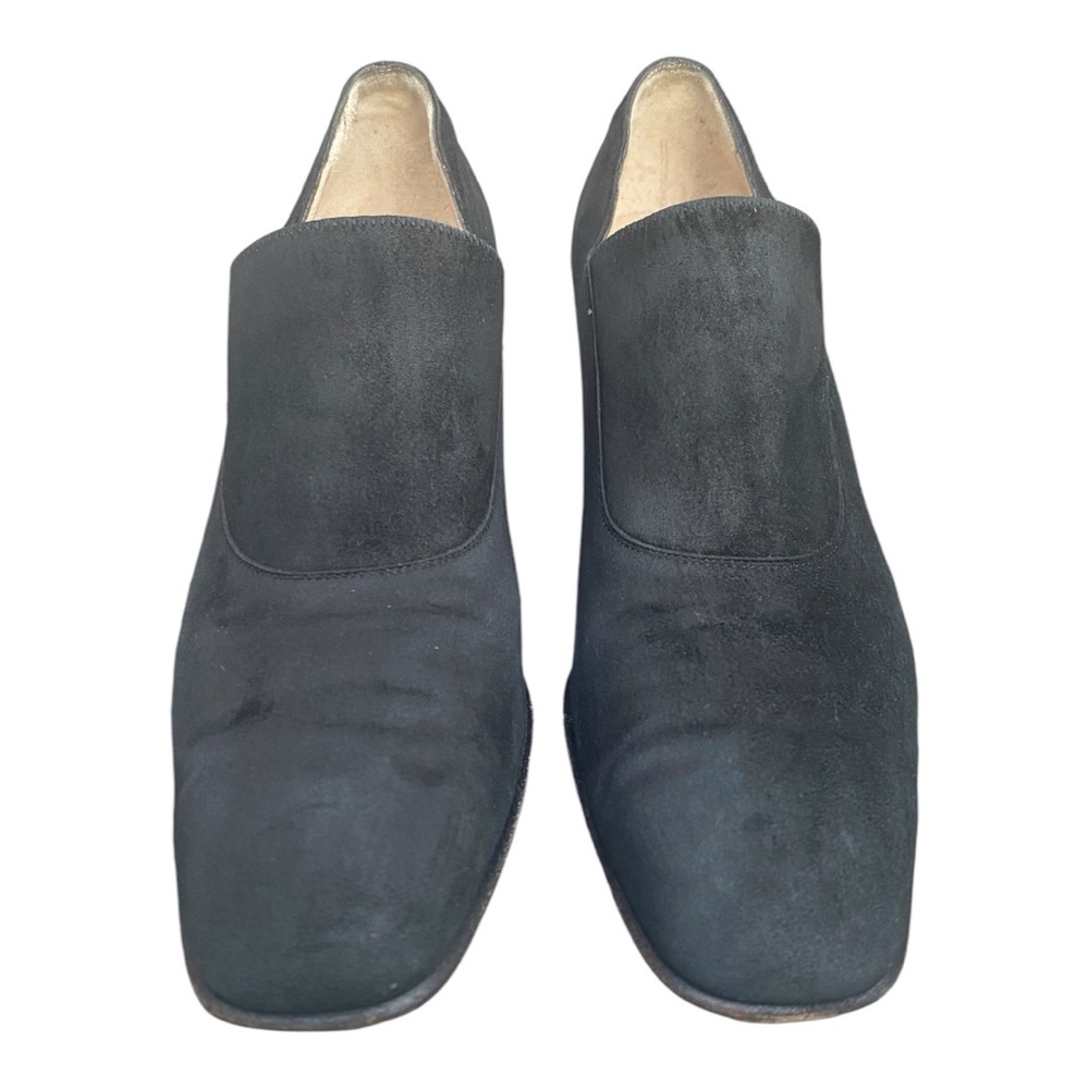 Salvatore Ferragamo Black Suede vintage Shoes size 7.5AA (narrow) - Picture 5 of 11